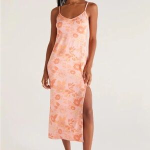 Z Supply Pink Floral Midi Dress